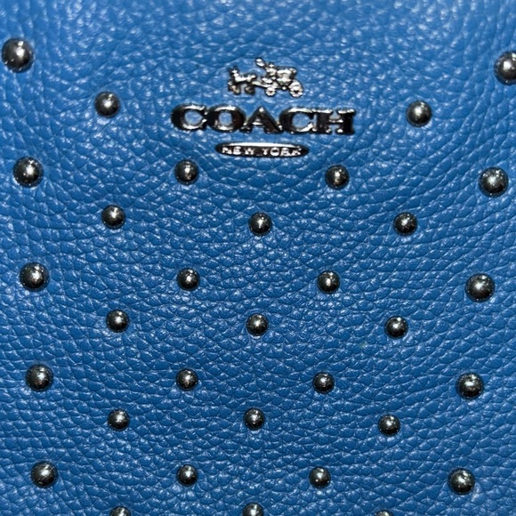 Coach Studded Blue Crossbody Bag - Picture 2 of 15
